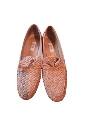 Talbots Woven Leather Loafers - Tan